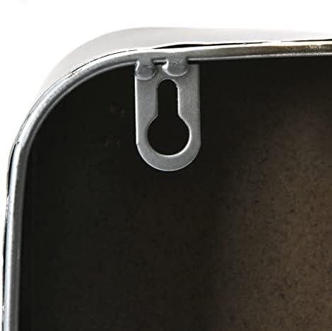 Creative Co-Op Metal Rectangle Hanging Clock with Handle Decoration on Top