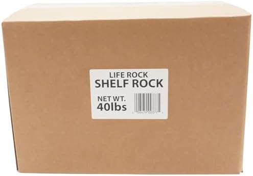 CaribSea LifeRock™ Shelf – 40 lb – Clean and Pure Aragonite Base Rock – Ideal for Fish and Reef Tanks – Supports Faster Cycling