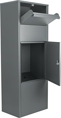 Large Steel Freestanding Floor Parcel Lockable Drop Slot Mail Box