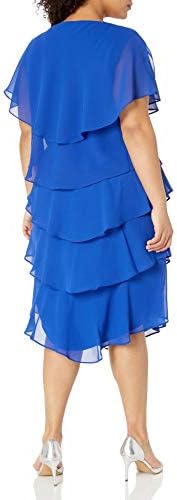 S.L. Fashions Women's Plus Size Tier Dress