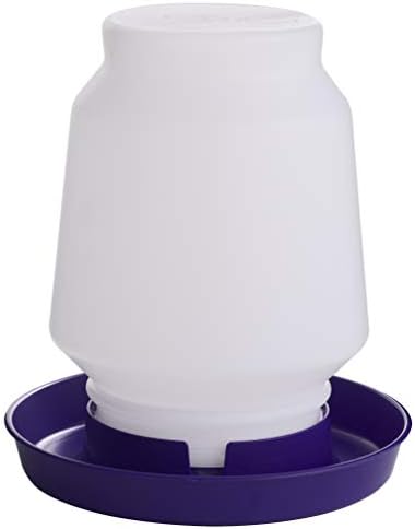 Little Giant® Complete Plastic Poultry Fount | Heavy Duty Plastic Gravity Fed Water Container Jar | Waterer for Chickens, Turkeys, Ducks & More | Made in USA | 1 Gallon | Red