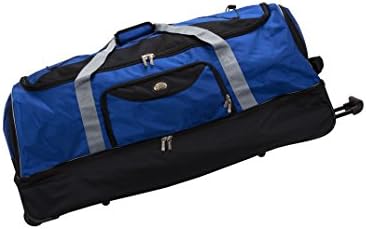 Rockland Drop Bottom 40" Rolling Duffel Bag, Navy