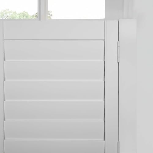 TWOPAGES Cafe Plantation Shutters for Interior Window, Custom Wood Blinds | Made to Oder, Wood Blinds, Adjustable Louvers, Cafe Half Window Design