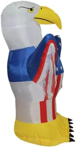 Impact Canopy Inflatable Outdoor Independence Day Decoration, Lighted 4th of July Eagle, 6 Feet Tall