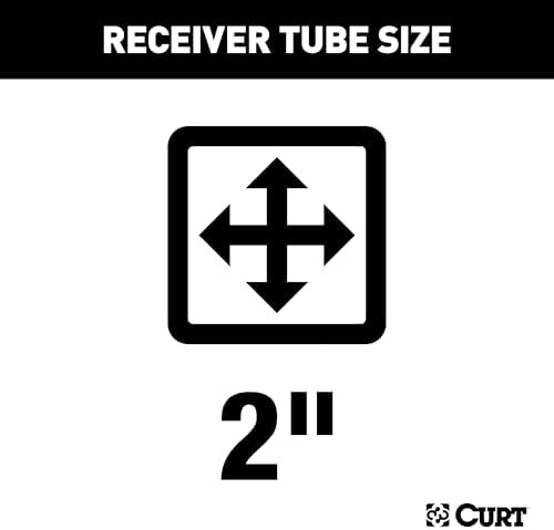 CURT 13053 Class 3 Trailer Hitch, 2-Inch Receiver, Square Tube Frame, Fits Select Ford E150, E250, E350