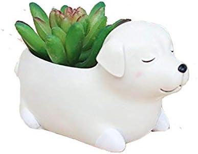 Labrador Dog Planters, Animal Shaped Cartoon Succulent Planter Pots for Office, Window, Kitchen and Balcony, Resin