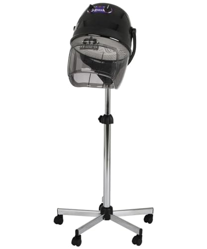 514 Kwik Dri Professional Salon Hooded Hair Dryer 1100W Black | Italian-Made CE Certified, Adjustable Height And Hood, 0–60 Min Timer, Temp Dial