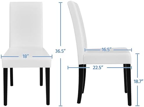 Yaheetech Dining Chairs Set of 8 Upholstered Kitchen Chairs Dark Brown