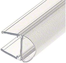 Gordon Glass Co Translucent Vinyl Bulb Seal for 3/8" (10mm) Glass - 84 in Long | Shower Door U-Channel with Soft Bulb Seal for 3/8" Glass