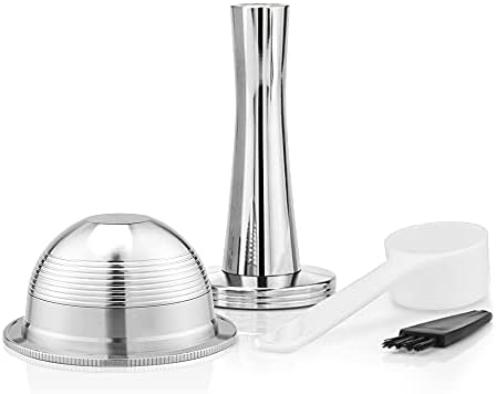 Stainless Steel Reusable Coffee Capsule, Metal Refillable Coffee Pod Brewing Espresso 70ML/2.40Z(SMALL), Compatible with N-espresso Ver-tuoPlus XN903/XN900 / Vertuo-line GCA1/ENV135/ENV150