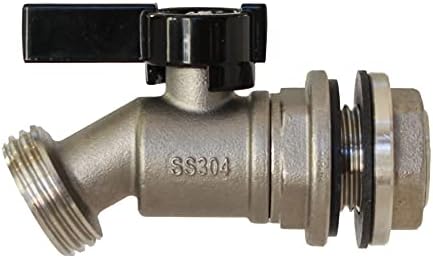 RBS006 Stainless Steel Rain Barrel Spigot (Quarter Turn Ball Valve)