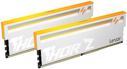 Lexar Thor Z RGB DDR5 RAM 32GB Kit (2x16GB) 6000MHz CL38 DRAM 288-Pin UDIMM | Supports Intel XMP 3.0 & AMD EXPO On-die ECC, PMIC, 1.35V High-Performance PC Computer Memory for Gaming, AI