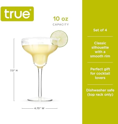 True Coupe Glass, Martini Glasses for Cocktail Party, Perfect for Espresso Martini, Manhattan, Champagne, Elegant 7 oz Glassware for Home Bars