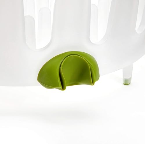 Chef'n Plastic 401-281-004 DishGarden Dish Rack, 14 x 13.25 x 6.5 inches, White/Green