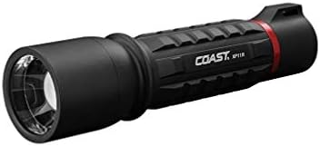 Coast XP11R 2600 Lumen USB-C Rechargeable LED Flashlight with Slide Focus and Pure Beam Focusing Optic, 4 Light Modes, Black