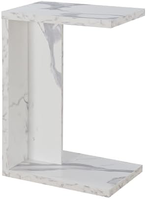Convenience Concepts Northfield Admiral C Shaped End Table 18" - Contemporary Modern C Shaped Side Table