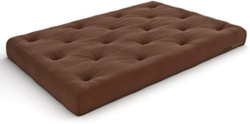 Nirvana Futons Extra Thick Premium 10-Inch Twin XL Futon Mattress, Khaki Twill - Made in USA