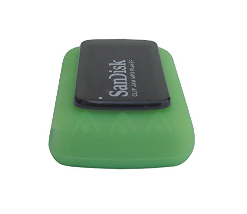 Silicone Case for Sandisk Clip Jam (SDMX26) MP3 Player (Released in 2015), Soft Rubber Skin Bumper Cover, Lawn Green