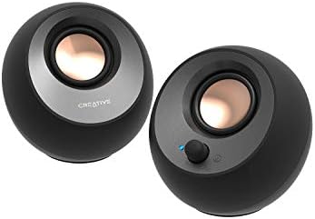 Creative Pebble V3, 2.0 USB-C Desktop Speakers, Bluetooth 5.0, Black