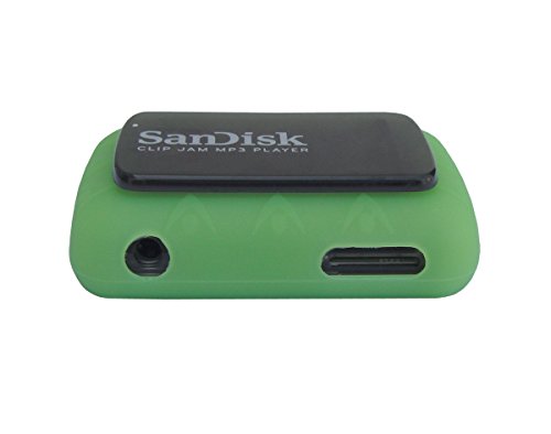 Silicone Case for Sandisk Clip Jam (SDMX26) MP3 Player (Released in 2015), Soft Rubber Skin Bumper Cover, Lawn Green