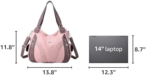 Purses and Handbags Women Fashion Tote Bag Shoulder Bags Top Handle Satchel Purses Washed Synthetic Leather Handbag