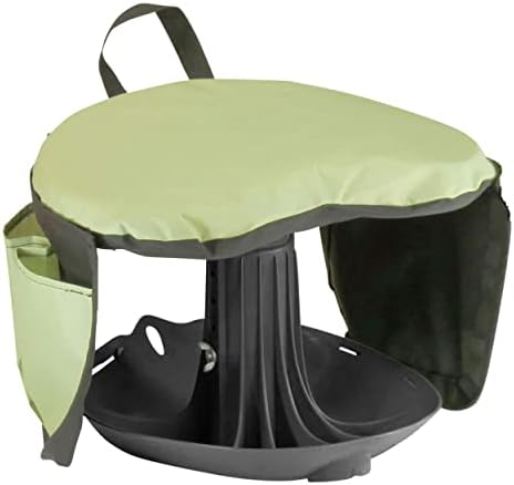 Vertex Premium Garden Rocker with Cushion, Cover and Pockets | Gardeners Work Seat Stool for Weeding Planting Tool | Made in USA | Model GB1227