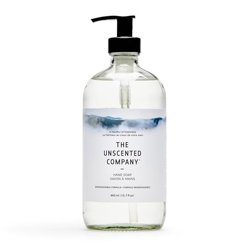The Unscented Company, Hand Soap Liquid Glass Bottle, 16.9 Fl Oz