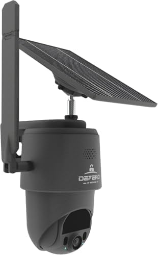 TACTACAM – Defend 360 Cellular Security Camera, 4K Photos, 1080p Video, Solar + Rechargeable Battery, 360° Pan/Tilt/Zoom, LTE Cellular