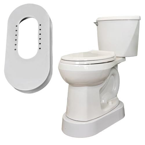 Toilet Base Riser 500 lb Capacity 3.5" High Raised Toilet Seat - Toilet Base Plate, Elevated Toilet Seat, Toilet Seat Risers for Seniors