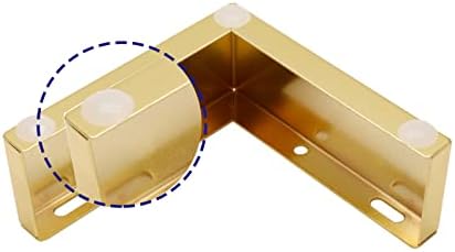 Bitray Metal Sofa Leg 2 Inch Height L Shape Furniture Leg Gold Sofa Legs Table Cabinet Cupboard Couch Leg Furniture Feet Replacement - 4pcs