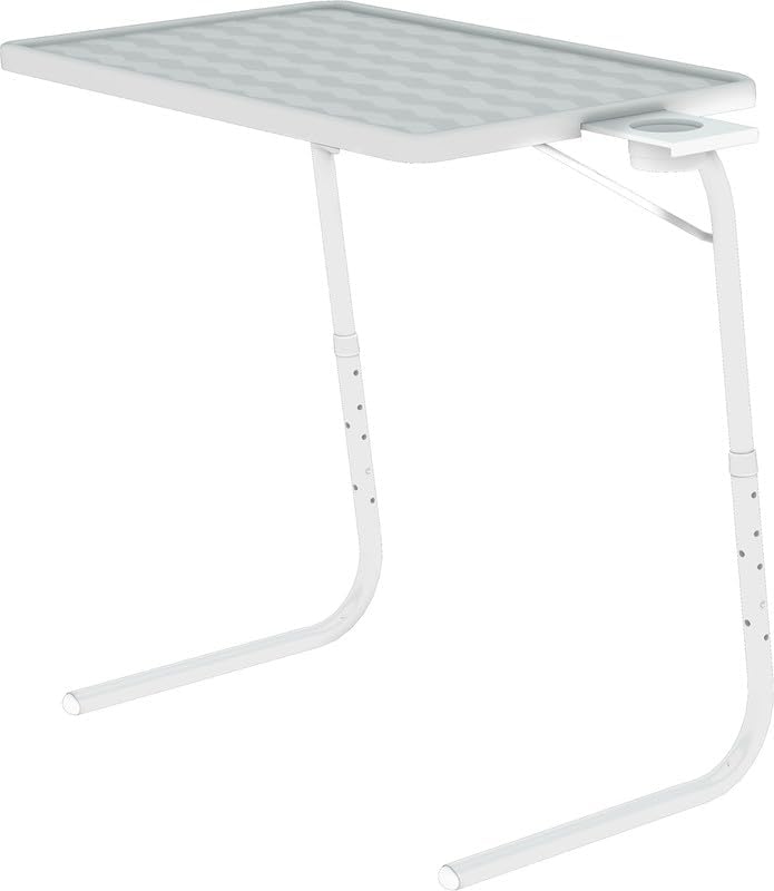 Table-Mate TV Tray Table | Portable Desk Folding Dinner Tray, Couch Table Trays for Eating Snack Food, Portable Laptop Desk, Bed Trays for Eating | Adjustable TV Trays with 3 Angles and Cup Holder