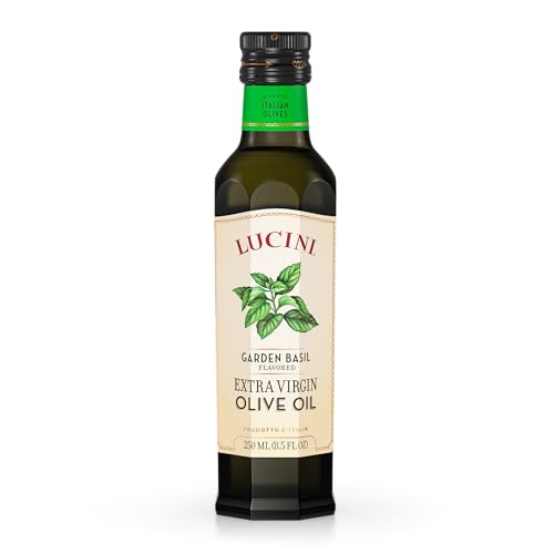 Lucini Italia Delicate Lemon Extra Virgin Olive Oil - EVOO Infused with Fresh Lemon - Olive Oil for Marinade, Grilling, Roasting, Baking - Non-GMO Verified, Whole30 Approved, Kosher, 250mL