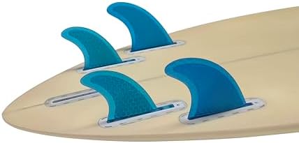UPSURF Single Tab Surfboard Fin Fiberglass+Honeycomb Quad fin S/M Size (Blue G5+GL)