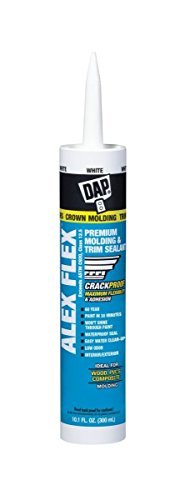 DAP Alex Flex Premium Molding & Trim Siliconized Sealant, White, 10.1 Oz (7079818542)