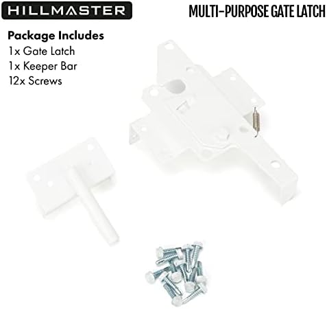 HILLMASTER Heavy Duty Self-Locking Gate Latch for Wooden Fence, Post Mount Automatic Gate Lock Gravity Door Latch Hardware for Secure Pool