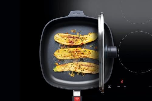 Woll Diamond Lite Cast Iron Frying Pan Square Induction 26 x 26 cm Height 6 cm with Removable Handle Suitable for All Types of Cookers Non-Stick Cast Aluminium