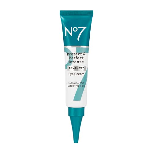 No7 Protect & Perfect Intense Advanced Under Eye Cream, 0.5 Fl Oz | Hyaluronic Acid & Shea Butter, For Dark Circles, Revives Tired-Looking Eyes