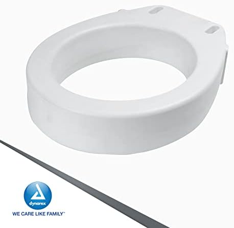 Dynarex Elongated Raised Toilet seat Without arms, Portable