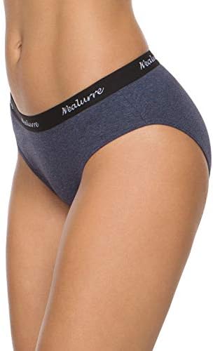 Wealurre Womens Underwear Cotton Bikini Breathable Sport Low Rise Panty for Women Multipack