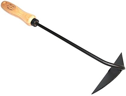 Dewit Dutch Hand Hoe – Right Hand | 18″ Total Length Hand-Forged Boron Steel Garden Hoe with Ash Hardwood Handle