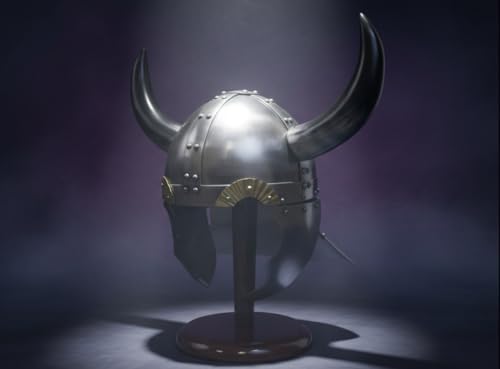 Horned Viking Helmet W/ Neck and Ear Guards - Wearable Costume Armor
