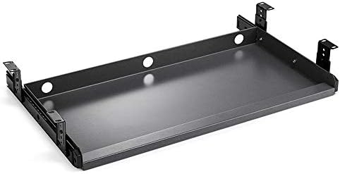 Keyboard Tray Under Desk Heavy-Duty Metal Slide-Out Platform Drawer Tray (Gray)