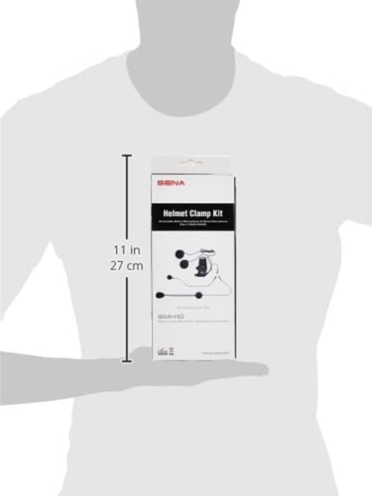 Sena SMH-A0302 Helmet Clamp Kit with Boom and Wired Microphones for SMH10 Bluetooth Headset, Black