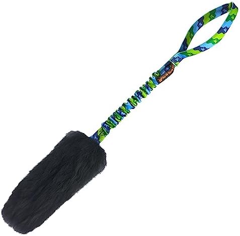 Tug-E-Nuff WondaBaa Bungee Tug Toy for Dogs for Interactive Training & Play | Soft and Responsibly-Sourced Sheepskin Bite Area | for Dogs of All