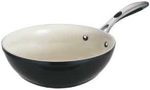 Tramontina Ceramica Deluxe 1.5-Quart Sauce Pan with Glass Lid | Ceramic Non Stick Small Saucepan, Oven-Safe, Metallic Black