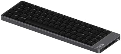 LOFREE Flow2 Low-Profile Mechanical Keyboard, CNC Aluminum Body with Gasket Mount, Tri-Mode Wireless, Hot-Swappable & VIA Compatible, Side Touch Bar, for Mac/Windows (Space Gray, 84 Keys)