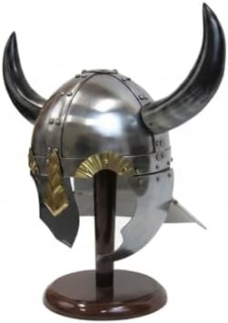 Horned Viking Helmet W/ Neck and Ear Guards - Wearable Costume Armor