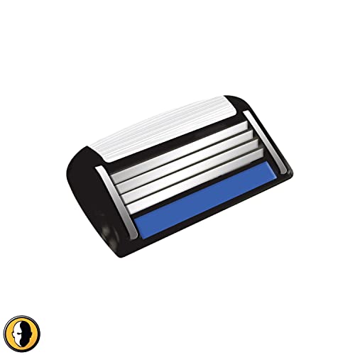 HeadBlade Men's HB4 Refill Shaving Razor Blades. Stainless Steel Blades for No Tugging or Pulling, Shave Less, Works for Face, Body, and Scalp (Pack of 1)