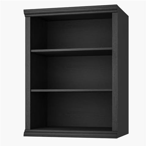 Rresyet 3 Tier Bookcase 27.6" W Bookshelf, White | Ample Vertical Storage Space, Modern Minimalist Home Design, For Home Office, Living Room, Bedroom