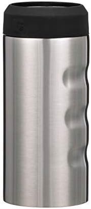Grizzly Grip Slim Can, 12 oz Stainless Steel Can Cooler, Brushed Stainless